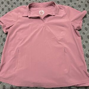 Elegant Mauve Collared Scrub Shirt